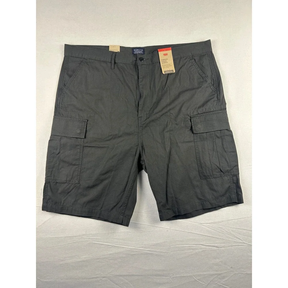 Levis Carrier Cargo Shorts Mens 42 Charcoal Grey Ripstop 232510060 NWT